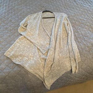 Hollister Light Gray Open-Front Cardigan